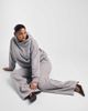 ASOS Curve ASOS DESIGN Curve wide leg brushback sweatpants in gray heather - 3