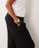 ASOS Curve ASOS DESIGN Curve wide leg pants with pleat detail in linen look in black - 4