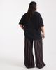ASOS Curve ASOS DESIGN Curve wide leg pull-on pants in stripe-Multi - 2