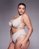 ASOS Curve ASOS DESIGN Curve Winter crinkle Azores high leg high waist bikini bottoms in metallic cream-Neutral - 1