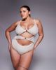 ASOS Curve ASOS DESIGN Curve Winter crinkle cut out swimsuit with hardware in metallic cream-Neutral - 1