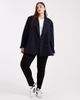 ASOS Curve ASOS DESIGN Curve wool blend pinstriped formal blazer in navy - 3