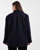 ASOS Curve ASOS DESIGN Curve wool blend pinstriped formal blazer in navy - 4
