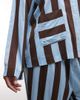 ASOS Curve ASOS DESIGN Curve woven modal long sleeve pajama set in blue stripe-Multi - 2