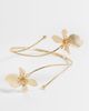 ASOS Curve ASOS DESIGN Curve wrap-around arm cuff with floral detail in gold tone - 1