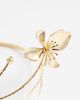 ASOS Curve ASOS DESIGN Curve wrap-around arm cuff with floral detail in gold tone - 2