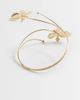 ASOS Curve ASOS DESIGN Curve wrap-around arm cuff with floral detail in gold tone - 3