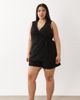 ASOS Curve ASOS DESIGN Curve wrap front romper in black - 1