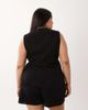ASOS Curve ASOS DESIGN Curve wrap front romper in black - 4