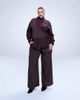 ASOS Curve ASOS DESIGN Curve wrap shirt in cutabout plum stripes - part of a set-Red - 2