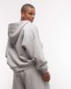 ASOS Curve ASOS DESIGN Curve zip-up hoodie in gray heather scuba-style fabric - 3