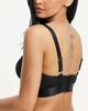 ASOS Curve ASOS DESIGN Fuller Bust Eva flock & spot eyelash lace longline underwire bra in black - 2