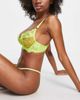 ASOS Curve ASOS DESIGN Fuller Bust Georgia bright embroidery underwire bra with exposed wire in bright green - 2