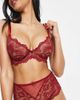 ASOS Curve ASOS DESIGN Fuller Bust Rosie lace underwire bra in red - 1