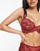 ASOS Curve ASOS DESIGN Fuller Bust Rosie lace underwire bra in red - 3