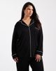 ASOS Curve ASOS DESIGN Viscose Curve supersoft long sleeve pyjama set in black - 2