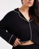 ASOS Curve ASOS DESIGN Viscose Curve supersoft long sleeve pyjama set in black - 3