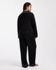 ASOS Curve ASOS DESIGN Viscose Curve supersoft long sleeve pyjama set in black - 4