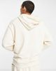 ASOS DESIGN ASOS Actual brushed cotton hoodie with multi color logo front print in cream - part of a set-White - 2