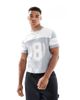 ASOS DESIGN ASOS cropped boxy oversized tshirt with sports graphic and paneling in gray - 1