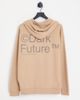 ASOS DESIGN ASOS Dark Future hoodie with logo back print in neutral - 1