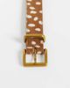 ASOS DESIGN ASOS DEISGN hair-on leather belt with square buckle in deer print-Brown - 2