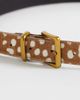 ASOS DESIGN ASOS DEISGN hair-on leather belt with square buckle in deer print-Brown - 3