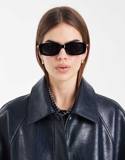 ASOS DESIGN ASOS DEISGN mid square sunglasses in black
