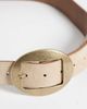 ASOS DESIGN ASOS DESGN suede belt with rounded buckle in biscuit-Brown - 3