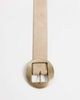 ASOS DESIGN ASOS DESGN suede belt with rounded buckle in biscuit-Brown - 4