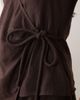 ASOS DESIGN ASOS DESIGN 100% linen wrap jumpsuit in chocolate-Brown - 3