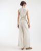 ASOS DESIGN ASOS DESIGN 100% linen wrap jumpsuit in stone-Multi - 3