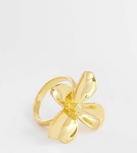 ASOS DESIGN ASOS DESIGN 14k gold plated ring with flower design