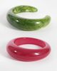 ASOS DESIGN ASOS DESIGN 2-pack resin bangles in pink and green-Multi - 1