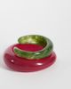 ASOS DESIGN ASOS DESIGN 2-pack resin bangles in pink and green-Multi - 3