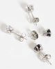 ASOS DESIGN ASOS DESIGN 2-pack waterproof stainless steel black and crystal stud earrings in silver - 3