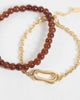 ASOS DESIGN ASOS DESIGN 2 pack beaded and molten link detail chain bracelet in gold-MULTI - 3