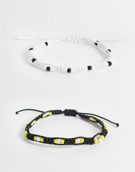 ASOS DESIGN ASOS DESIGN 2 pack braided beaded bracelet in multi