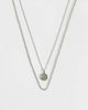 ASOS DESIGN ASOS DESIGN 2 pack button pendant and chain necklace in silver - 1