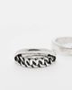 ASOS DESIGN ASOS DESIGN 2 pack chain link band ring set in silver - 2