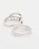 ASOS DESIGN ASOS DESIGN 2 pack chain link band ring set in silver - 3
