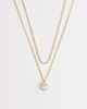 ASOS DESIGN ASOS DESIGN 2 pack cubic zirconia pendant necklaces in gold tone - 1