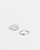 ASOS DESIGN ASOS DESIGN 2 pack cut out and engraved star twisted ring in silver - 1