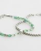 ASOS DESIGN ASOS DESIGN 2 pack green prehnite semi-precious square beaded and chain bracelet in silver - 2