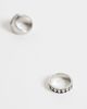 ASOS DESIGN ASOS DESIGN 2 pack hexagon black stone and pattern signet rings in silver - 3