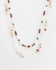 ASOS DESIGN ASOS DESIGN 2 pack mixed beaded stone necklace in multi - 1