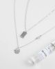 ASOS DESIGN ASOS DESIGN 2 pack molten and stone pendant necklace in silver tone - 2