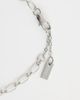 ASOS DESIGN ASOS DESIGN 2 pack oval link and black beaded rope chain bracelet in silver tone - 3
