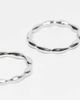 ASOS DESIGN ASOS DESIGN 2 pack skinny molten rings in silver - 2