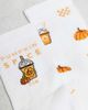 ASOS DESIGN ASOS DESIGN 2 pack socks with pumpkin spice graphics in white - 2